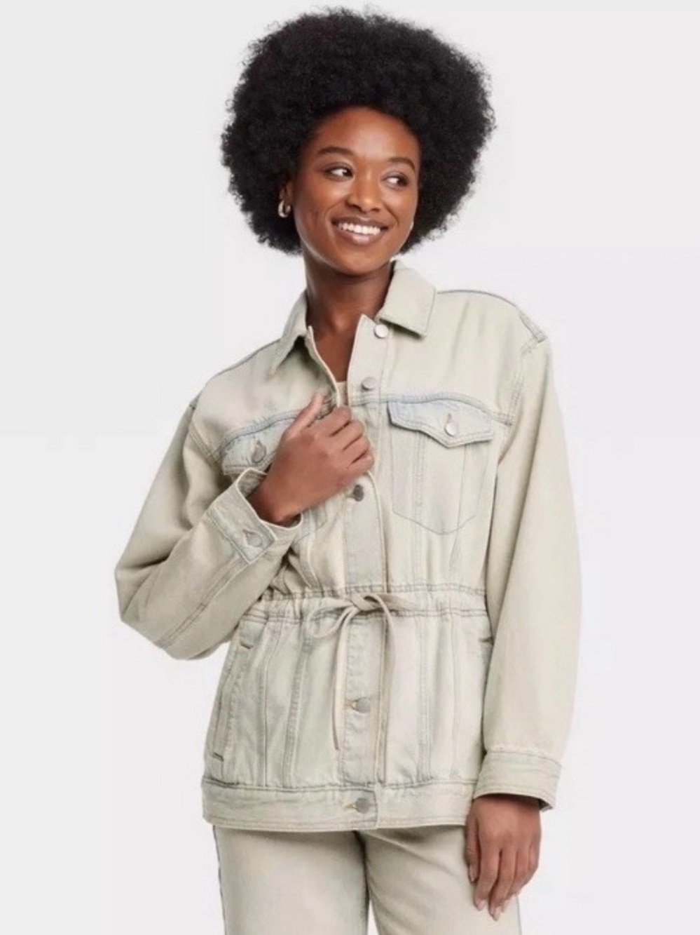 NWT Women's Denim Cinched Jacket S - Universal Thread Country Western Festival